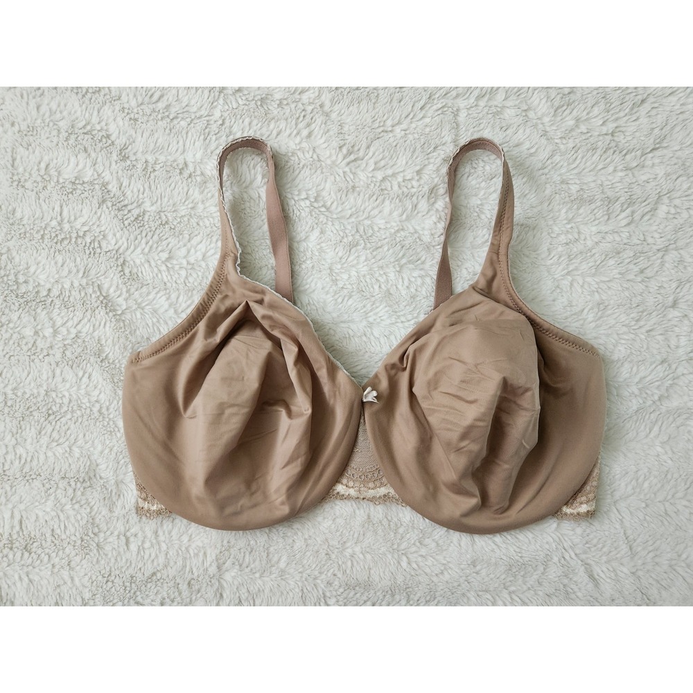 Modern Movement Hidden Comfort Underwire Bra Size 36DDD Nude Tan Lace Trim